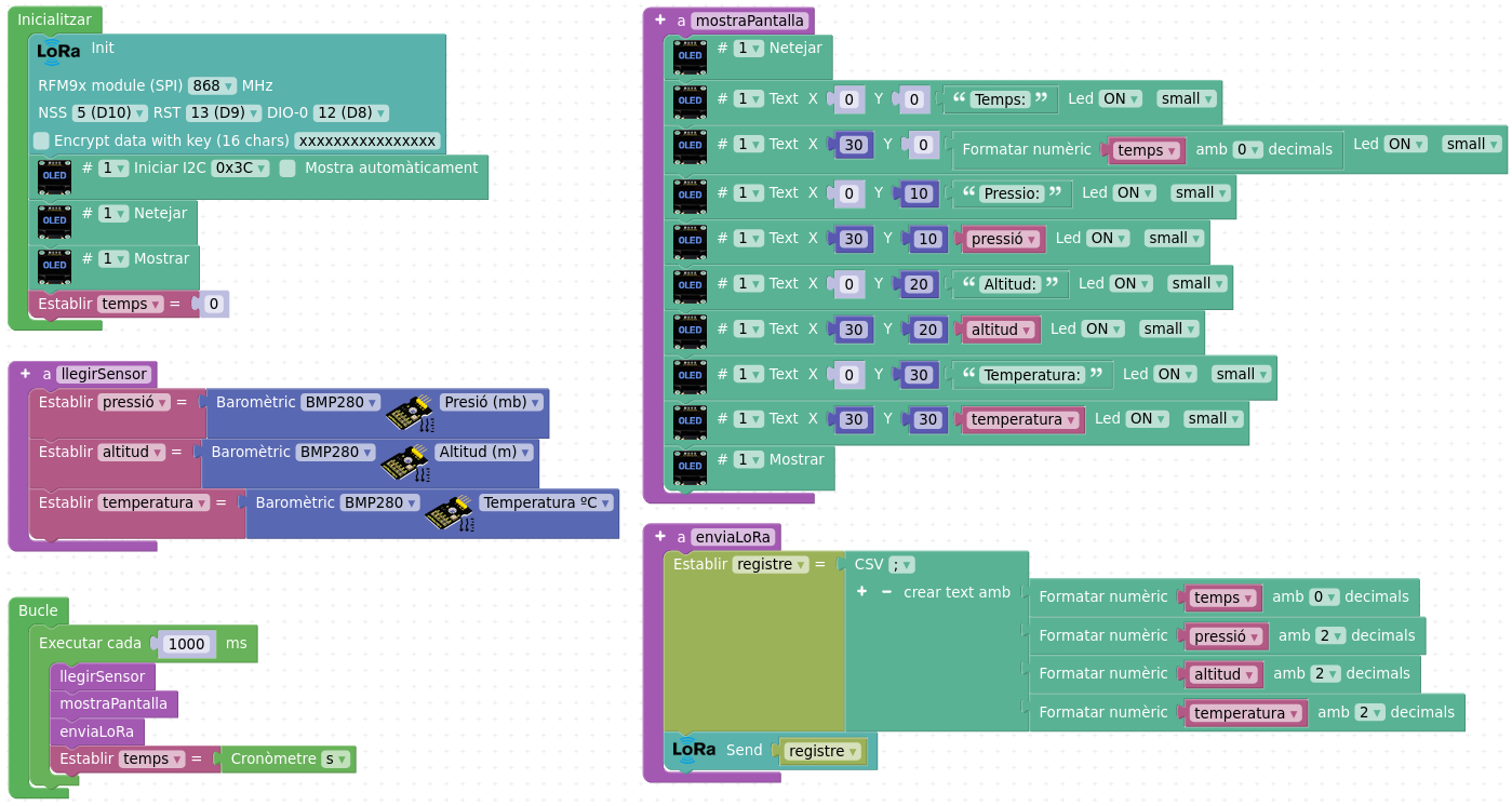 CANSAT - LoRa - CSV - emissor